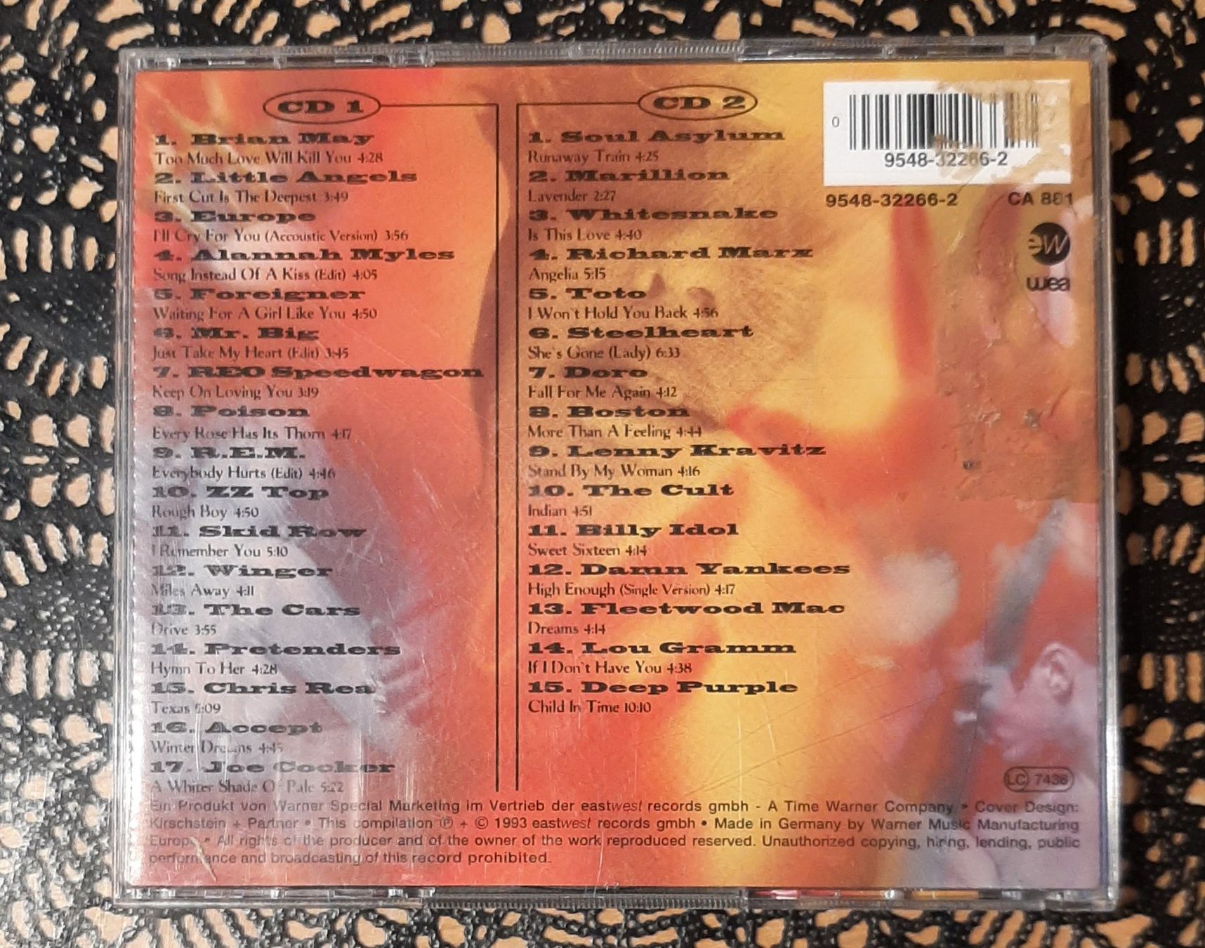 CDs: Rock Love - 32 Rock Songs, 2CD Rock Compilation Sampler 1993 – Gebraucht aus Schönenberg TG von breiti12 1