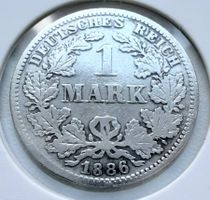 1 Mark 1886 G Silber – Seltene RR Ausgabe