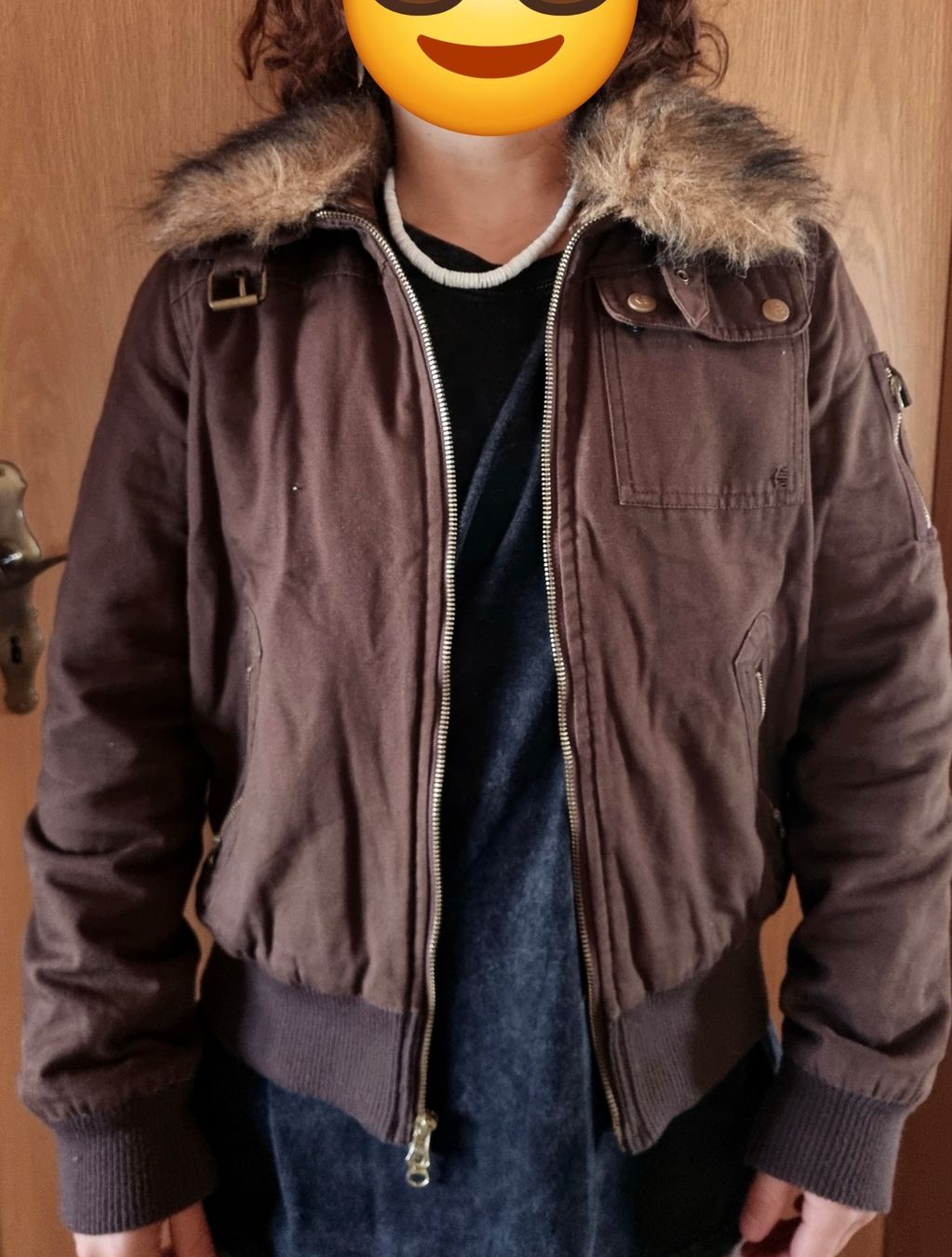 Jacken: Etnies Winterjacke, Braun, Kunstfell Kragen - S – Gebraucht aus Wettingen von JasminL92-2 7