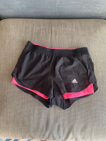 Adidas Sportshorts schwarz pink gebraucht guter Zustand
