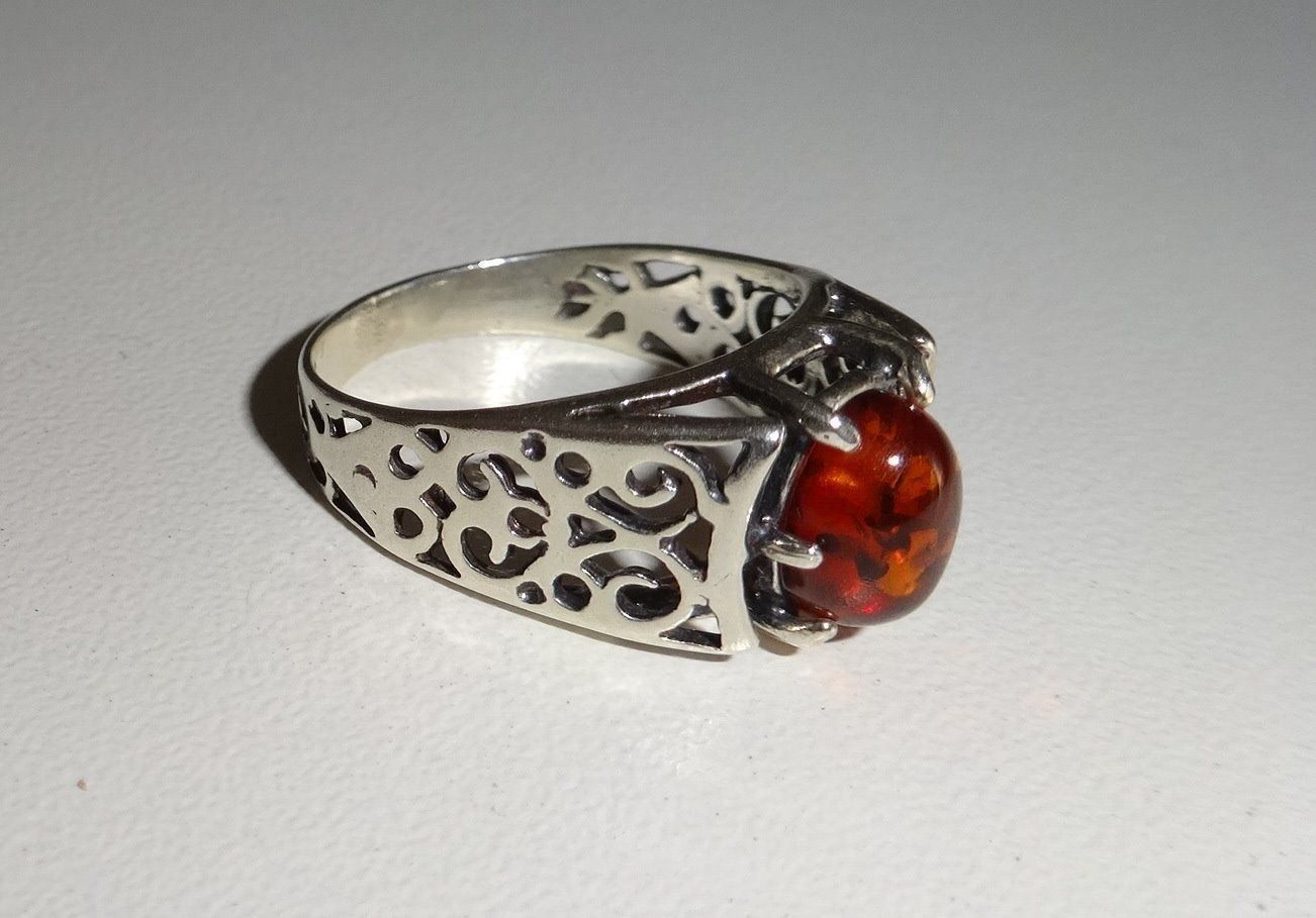 Ringe: ECHT! * Bernstein RING 925 Silber  VP 75,- – Neu und originalverpackt aus Visp von steinschmuckwelt 1