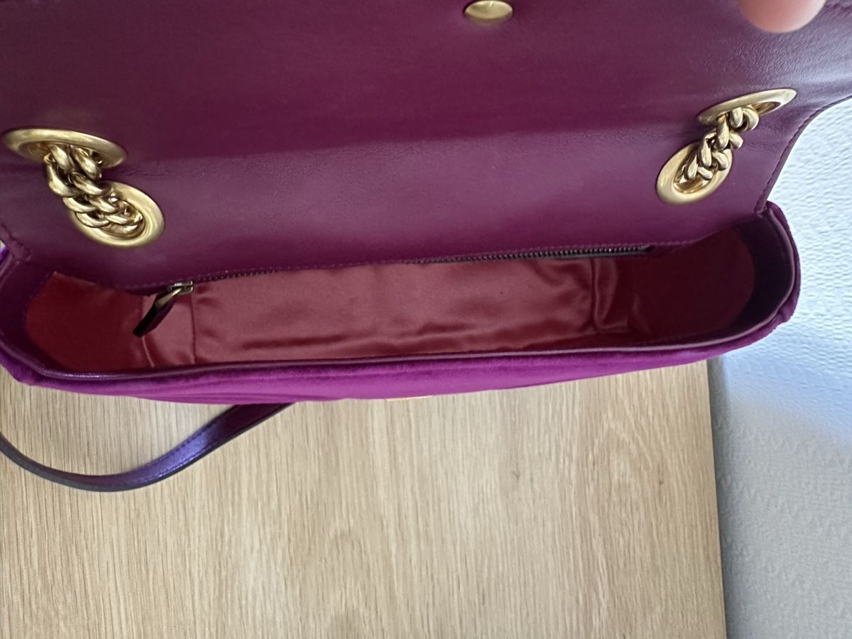 Gucci Borse da donna: Gucci Marmont Samttasche Lila – Usato da Bern venduto da ranine_praline 8