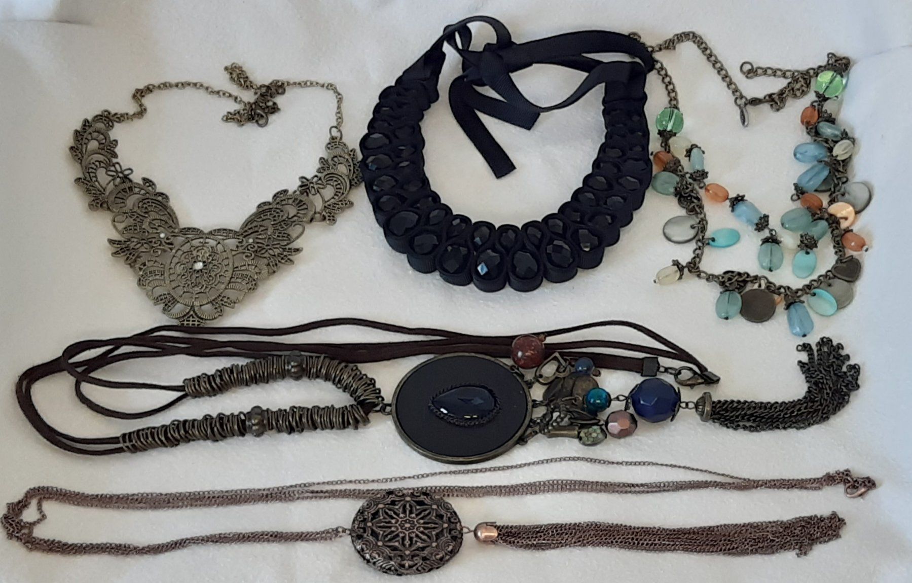 Altri gioielli: 5 Statement-Ketten: Vintage, Boho, Esprit, Colliers – Usato da Emmenbrücke venduto da WillisauerRingli