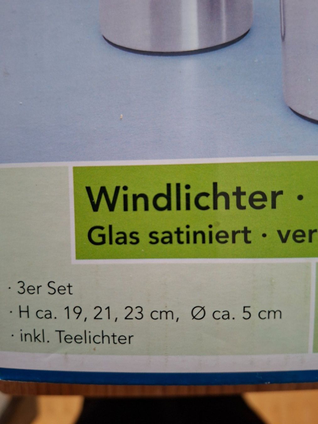 Tutte le decorazioni: Windlichter Set, Edelstahl, Glas satiniert – Nuovo e nell'imballaggio originale da Goldach venduto da Stricklinger 1