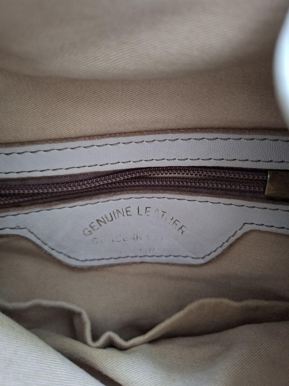 Zaini: Weisser Lederrucksack, geflochten – Usato da Pfäffikon ZH venduto da Grace2717 3