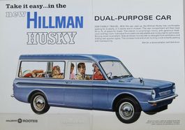 ORIGINAL NEUWAGEN PROSPEKT | HILLMAN - HUSKY | AB 02.1967