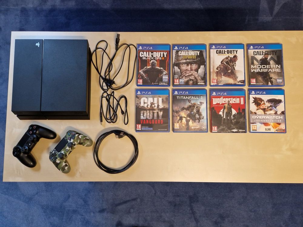 playstation 4 with 2 games