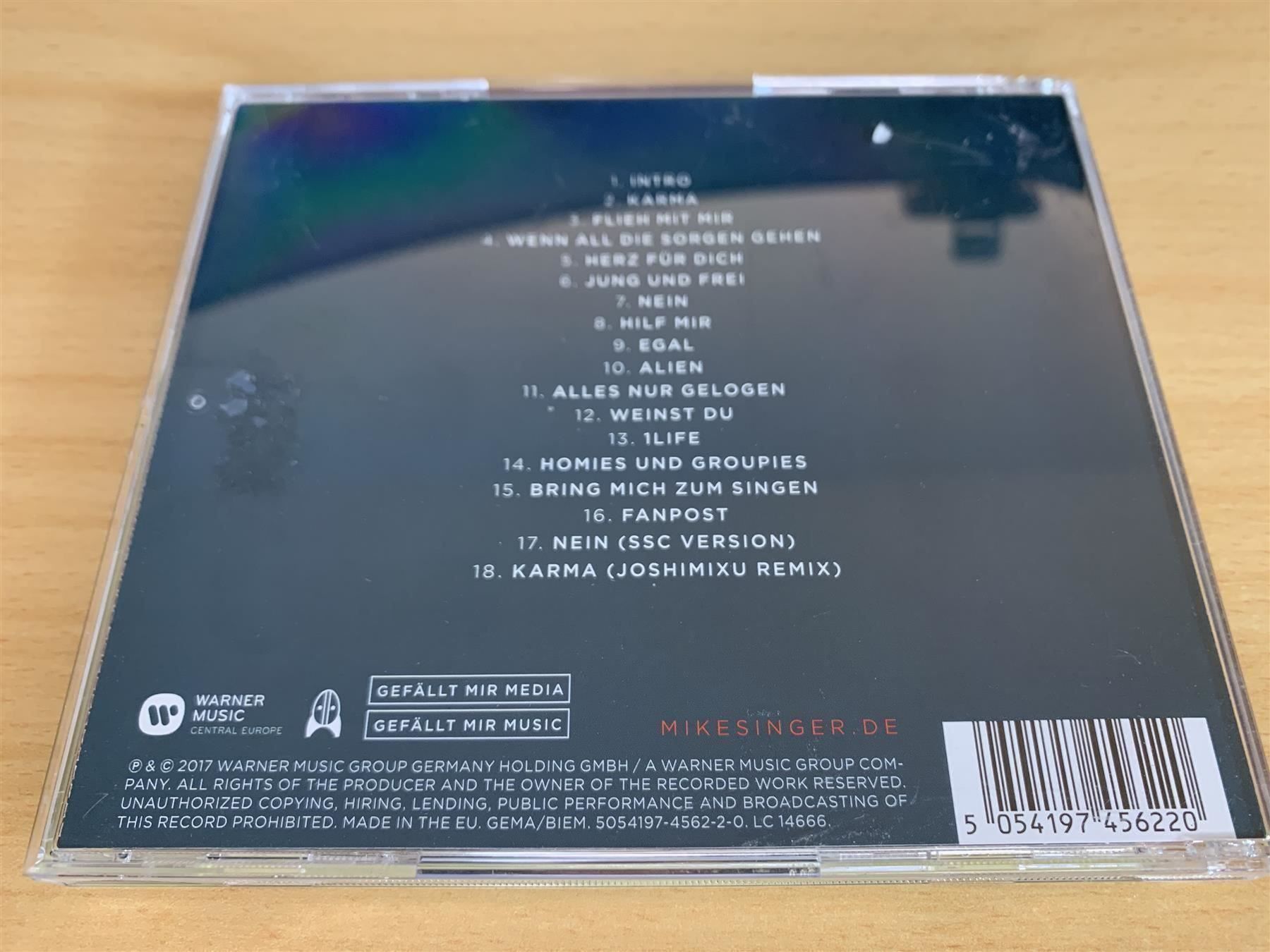 CD: Mike Singer – Karma – Usato da Rikon im Tösstal venduto da Alpenmutz 1
