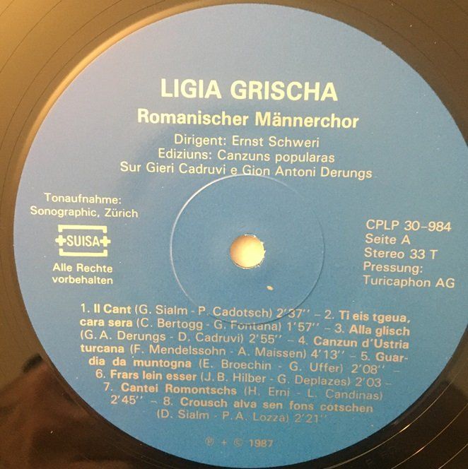 Dischi in vinile: Männerchor Ligia Grischa (LP) – Usato da Grüningen venduto da azulmarron 3