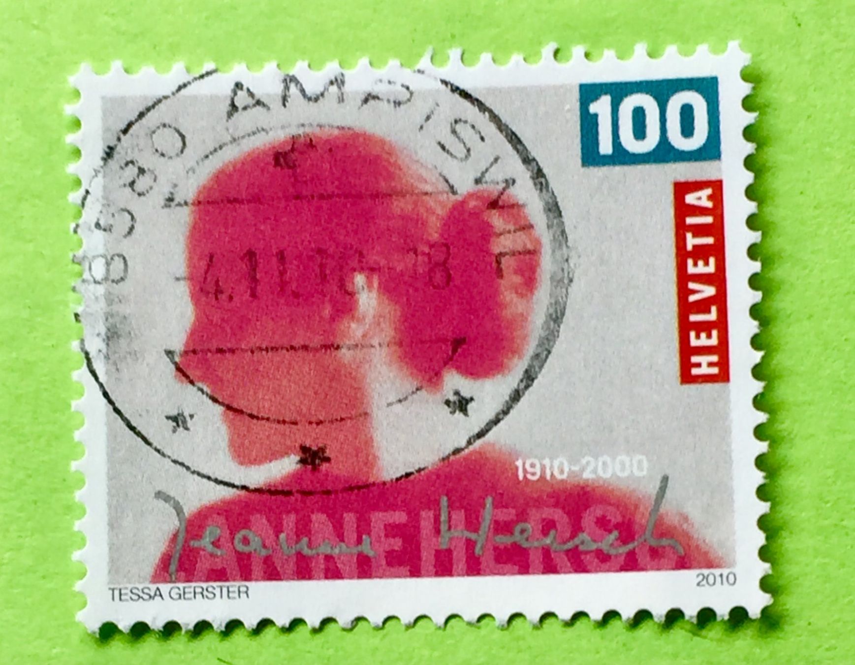Tutti i francobolli: Nr.1367 100 Geburtstag Jeanne Hersch GESTEMPELT   – Usato da Aarau venduto da Billa007