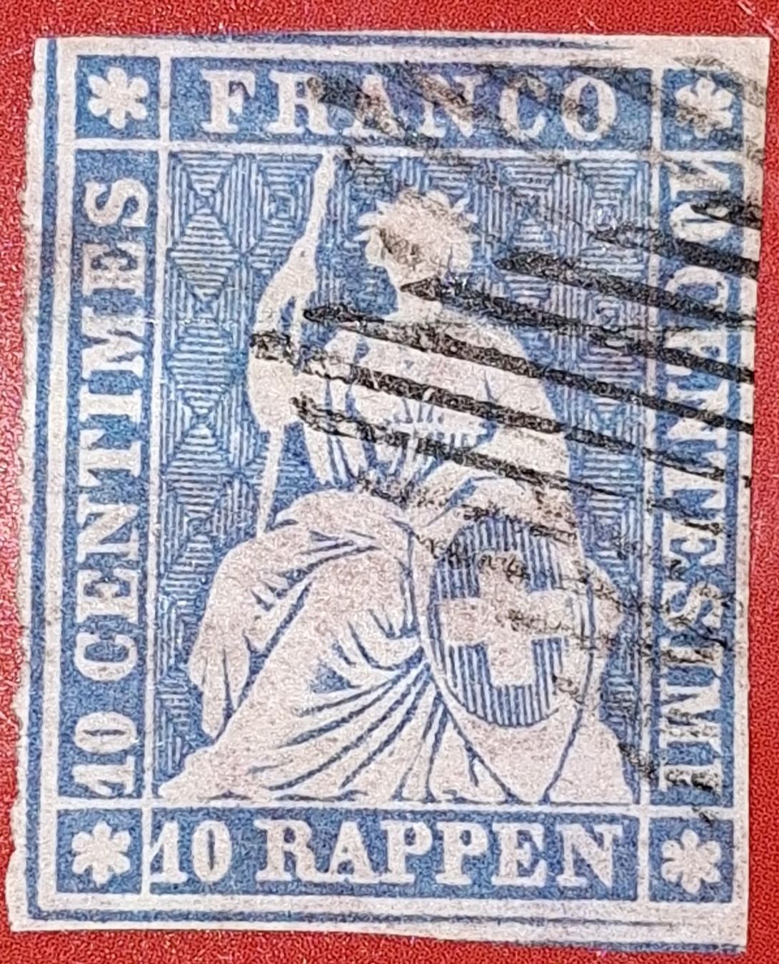 Tutti i francobolli: Strubel 23F mit kl. ATT. kat. 1300.- – Usato da Balgach venduto da SIMEON27