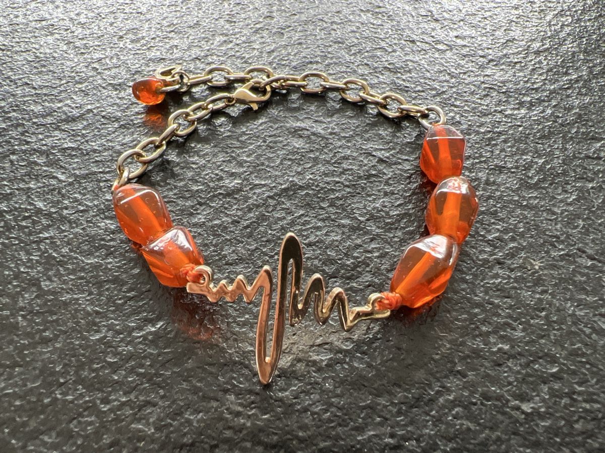 Bracciali & Braccialetti: Designer Armband Gold/Orange Glasperlen – Usato da HORGEN venduto da vladibarca10 1