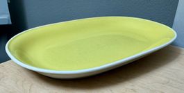Rössler Schale Platte 32 cm gelb Servierschale