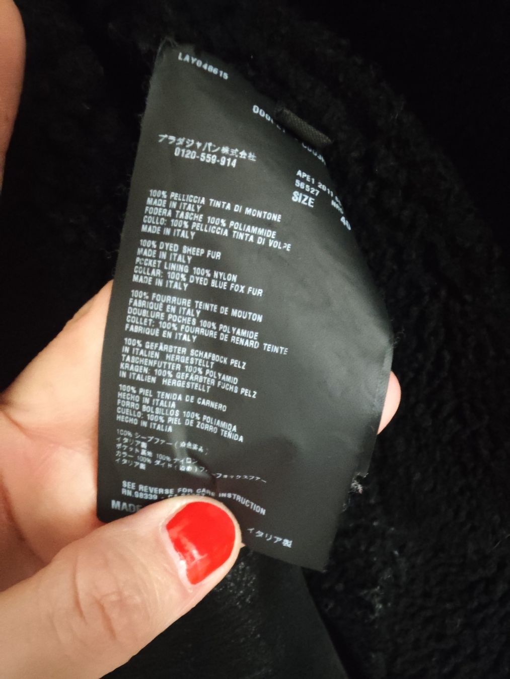 Prada Giacche: PRADA Lammleder Pelzjacke Mantel – Usato da Erlenbach ZH venduto da nlh 3