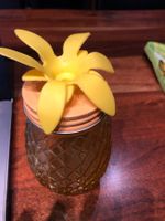 Sommerliches Trinkglas Ananas Deko Glas  neuwertig