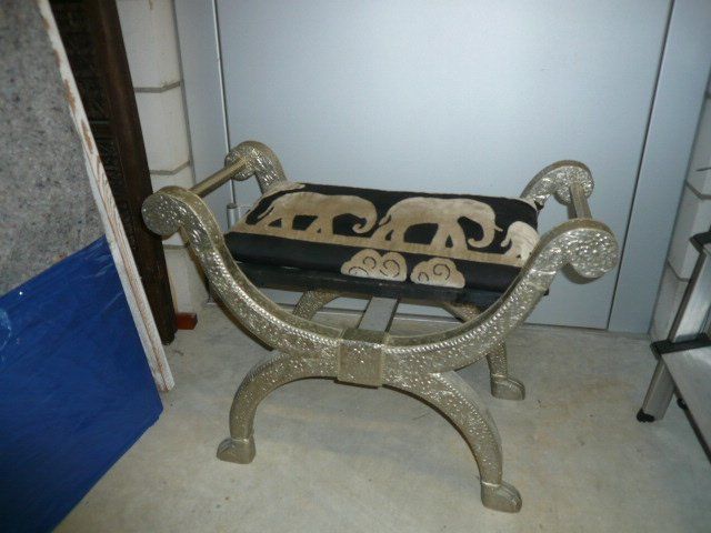 Sedie: Orientalischer Stuhl & Hocker Silberfarben – Usato da Safnern venduto da Hwinner 2