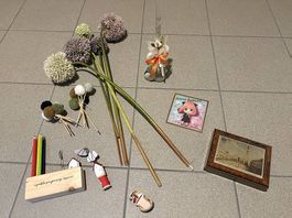 Deko Blumen/Vase/Schmuckkasten/Magnet/Arbeitsplatz Deko