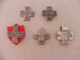Medaille 5 Sport Abzeichen Brosche Adliswil ZH 1924 -1979