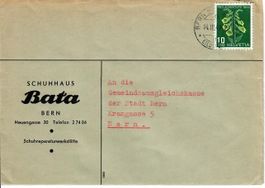Brief, Schuhhaus Bata Bern 1949