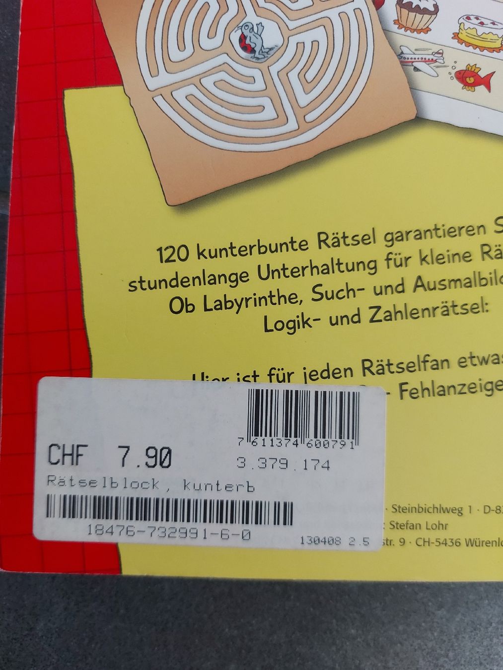 Libri: Rätselblock für Kinder - neu – Nuovo (secondo la descrizione) da Trimbach venduto da Shanja99 4