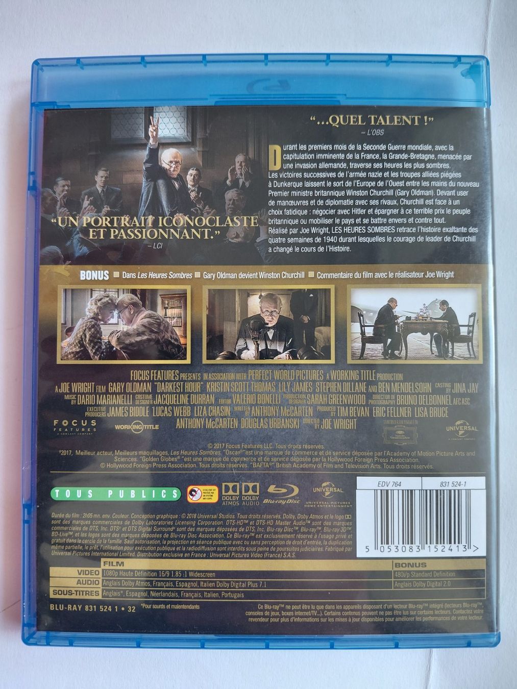 Tutti i DVDs: LES HEURES SOMBRES – Usato da Denges venduto da Hellboy10 1