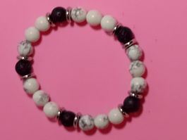 echt armband,lava und howalit,,,glanzig und matt