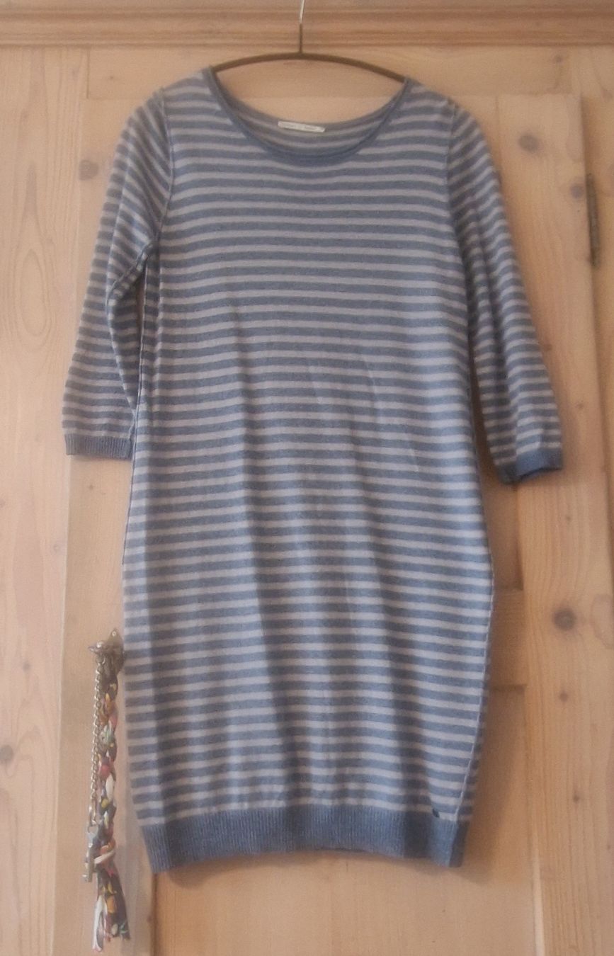 Vestiti: Barbara Becker Strickkleid Gr. 38 blau/grau – Usato da Biberist venduto da charobaum 1
