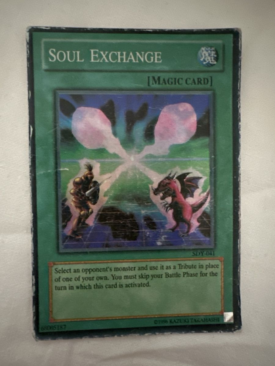 Yugioh Carte collezionabili:  Yu-Gi-Oh Soul Exchange - played – Usato da Sirnach venduto da D.SecondChance