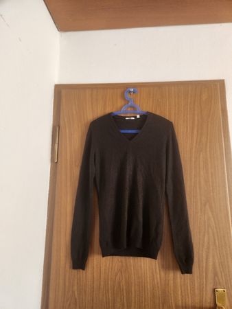 Pull Uniqlo col V 100% cachemire marron  S