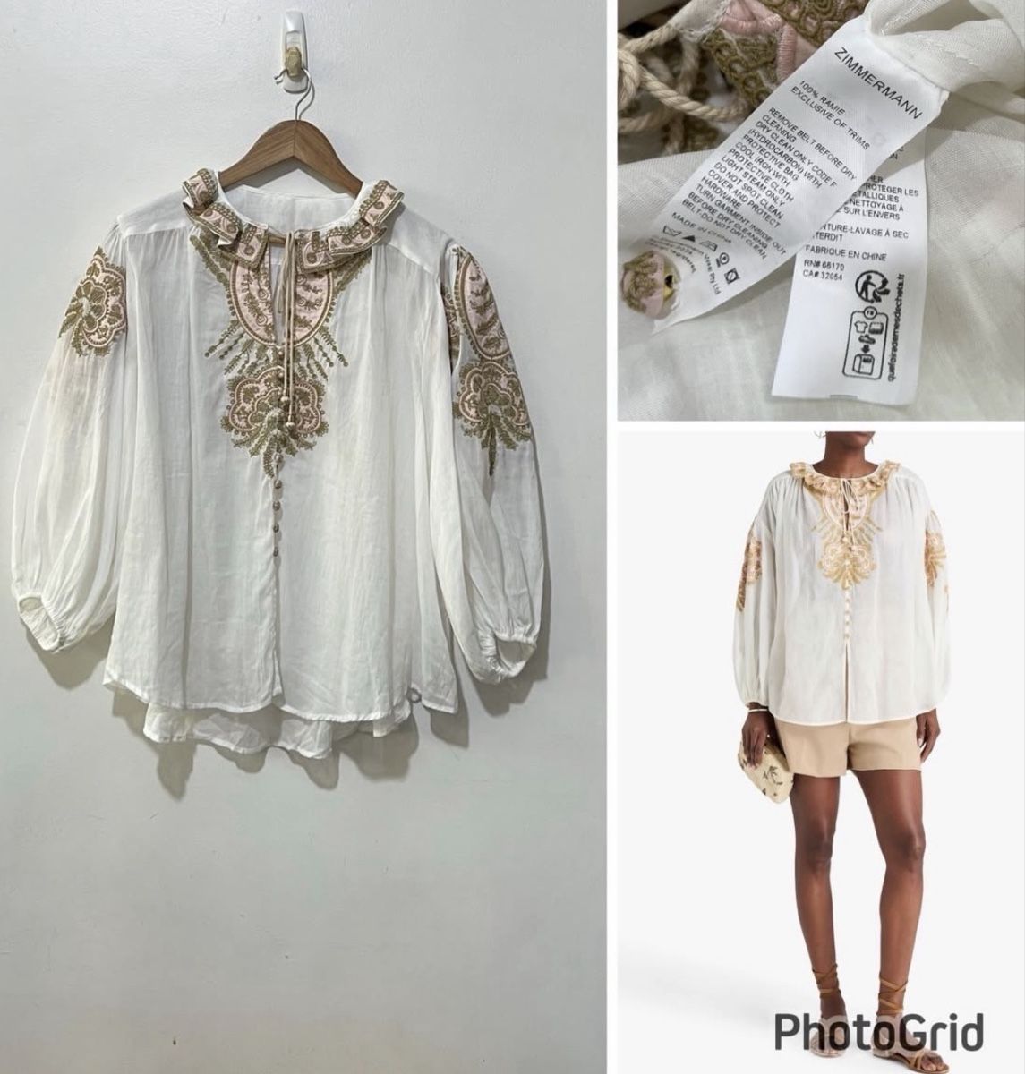 Camicette: Embroidery Ramie Elegant Blouse – Usato da St.Josefen venduto da lop_lh8d 3