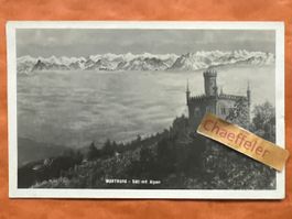 Alte Ansichtskarte, 1929 Wartburg-Sälti mit Alpen