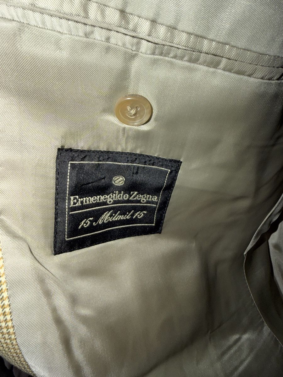 Zegna Giacche: Ermenegildo Zegna Suit Jacket Beige Check Pattern Size 40 – Nuovo (secondo la descrizione) da Kilchberg ZH venduto da ale_29dn 1