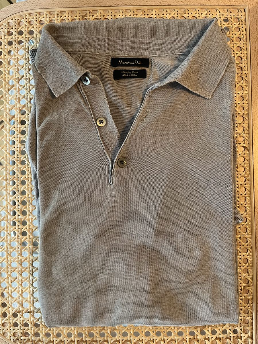 Massimo Dutti Polo-Shirts: Poloshirt, beige/grau, Gr. M, Massimo Dutti – Gebraucht aus St. Gallen von Gloom22 3