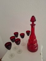 Glaskaraffe mit 6 Gläsern