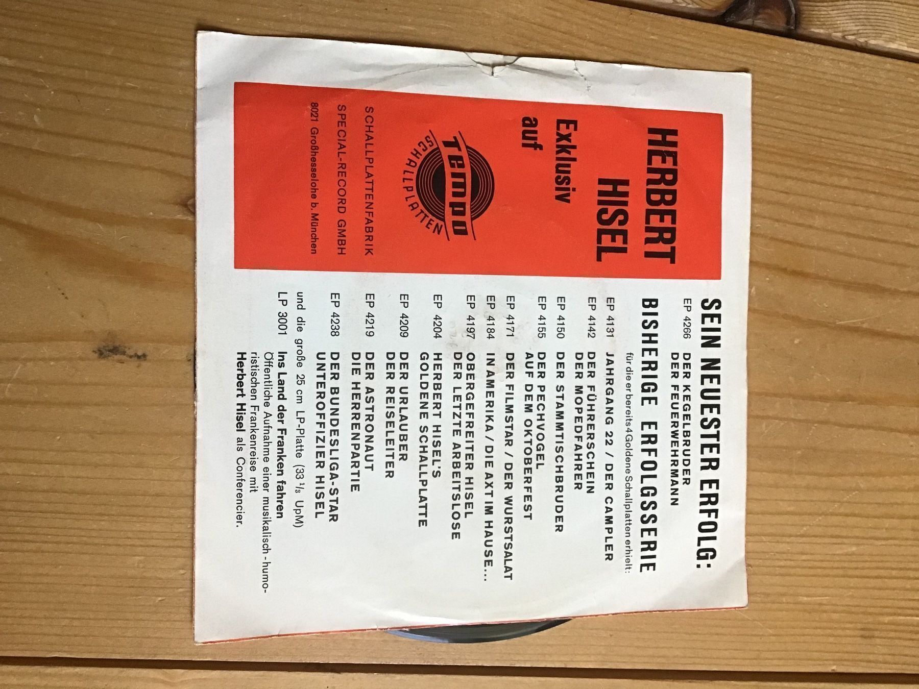 Dischi in vinile: single, Herbert Hisel, der kegelbruder – Usato da liestal venduto da makai05 1