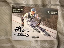 Alexander Schmid signierte Ski WM Rebels Karte HEAD