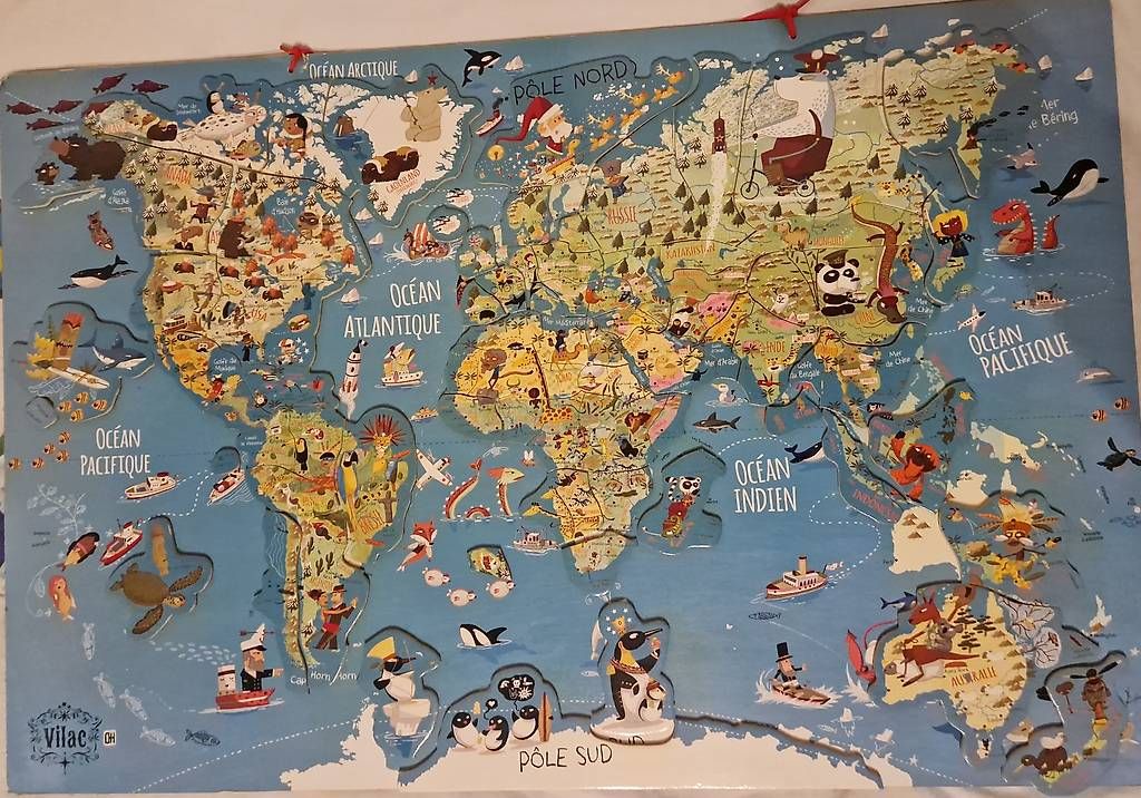 Puzzle: Mappemonde Vilac en puzzle aimanté  – Usato da Petit-Lancy venduto da CristianPabloRivier