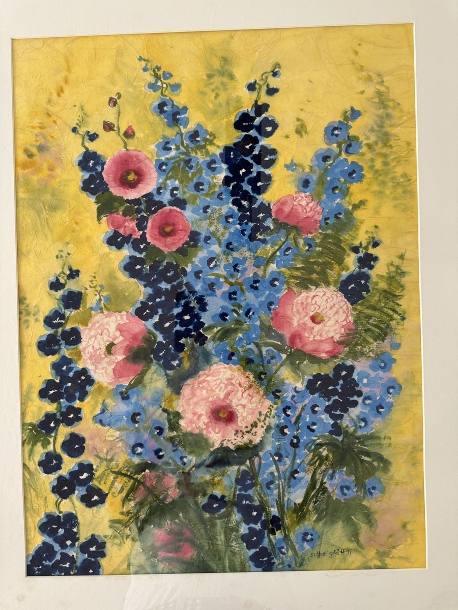Gemälde: Silke Glättli, Original Aquarell, Sommergarten – Gebraucht aus Safenwil von Corahund 2