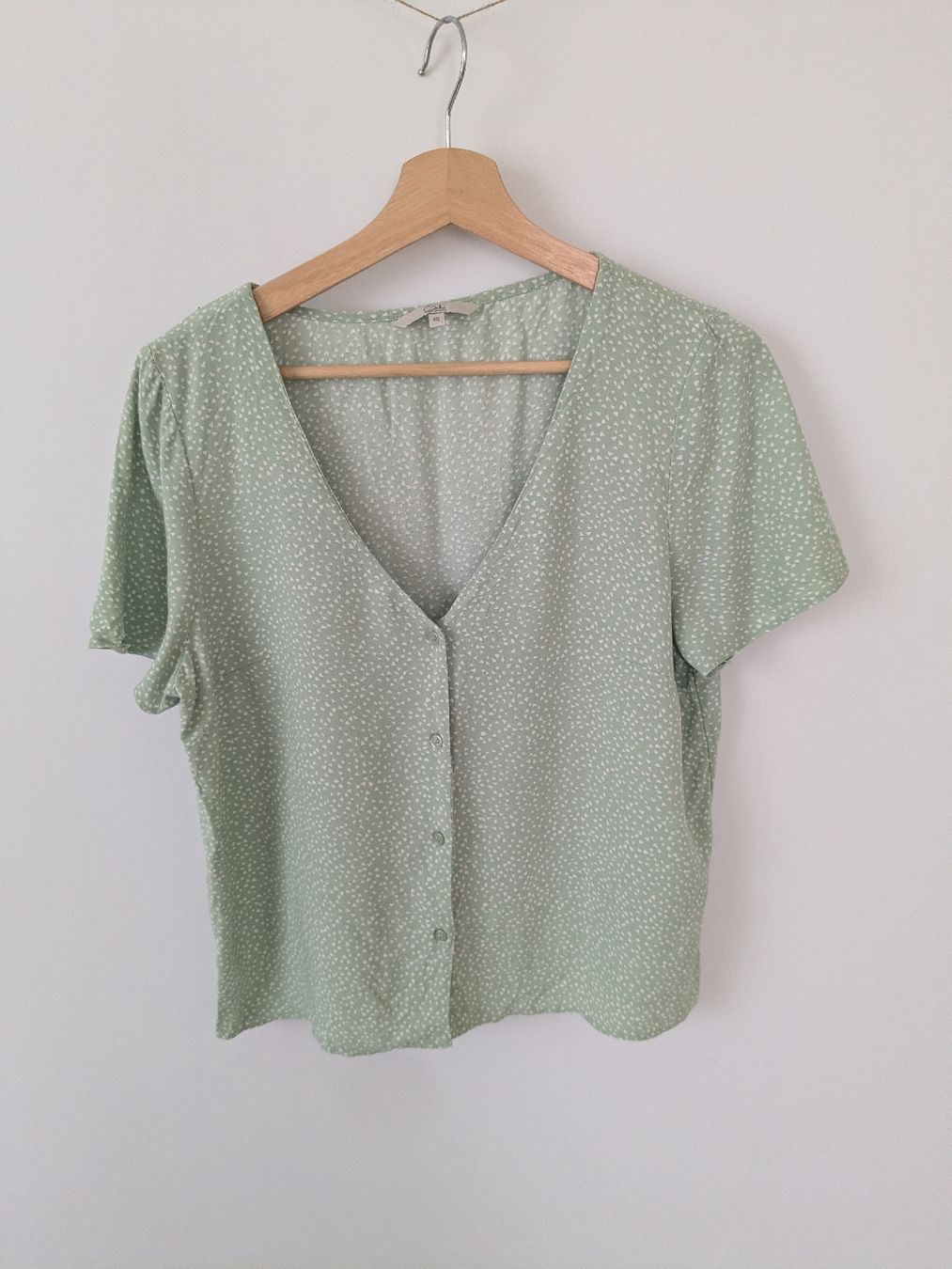 Camicette: Bluse Damen Grösse M mintfarben mit Punkten C&A – Usato da Rorschach venduto da olg_5qq2 2
