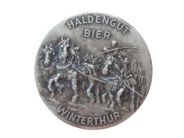 Antiker Werbespiegel Haldengut Bier