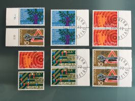 12 Briefmarken CH 1972 Sondermarken mit Ersttagsstempel
