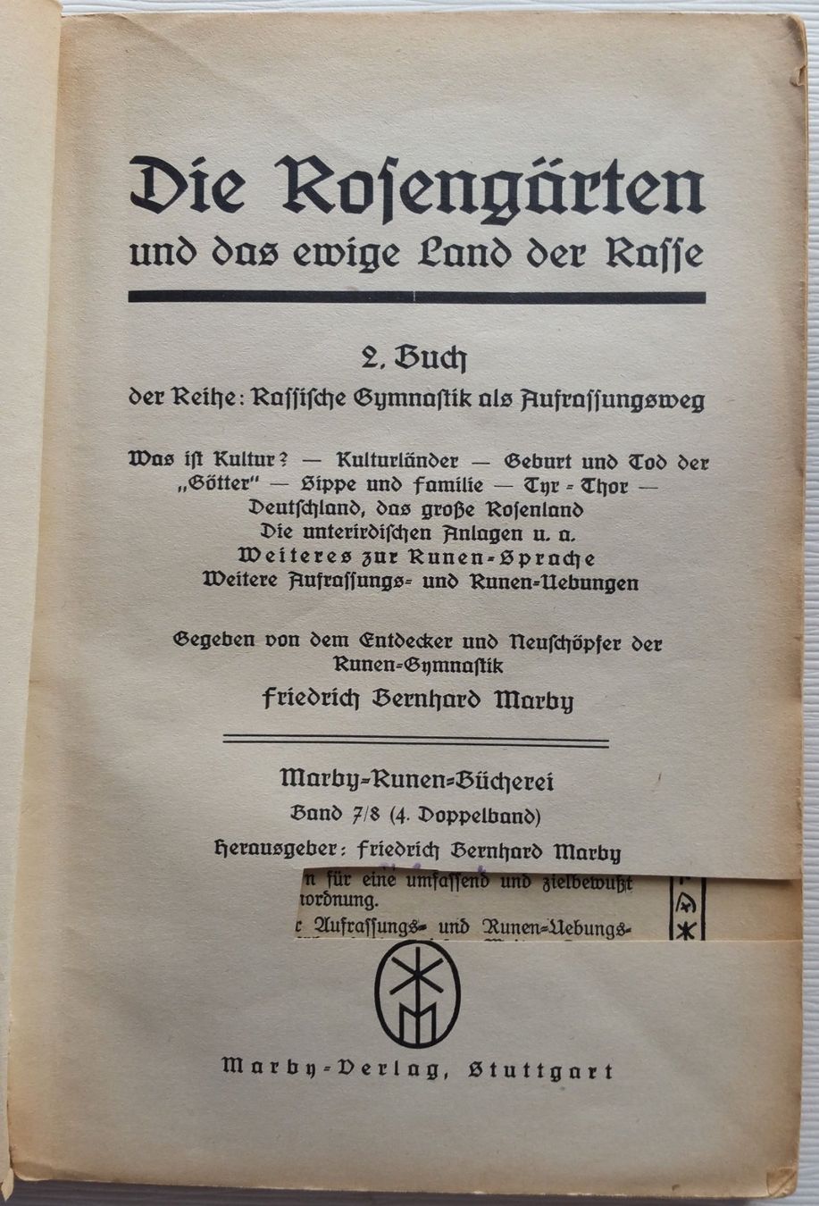Libri: Marby-Runen-Bücherei, 4 Bände, 1932-1935 – Usato da Oberriet SG venduto da ganesh435 7