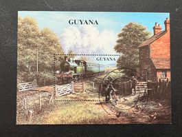 Guyana 1990 Railway Train Block gestempelt   (E249)