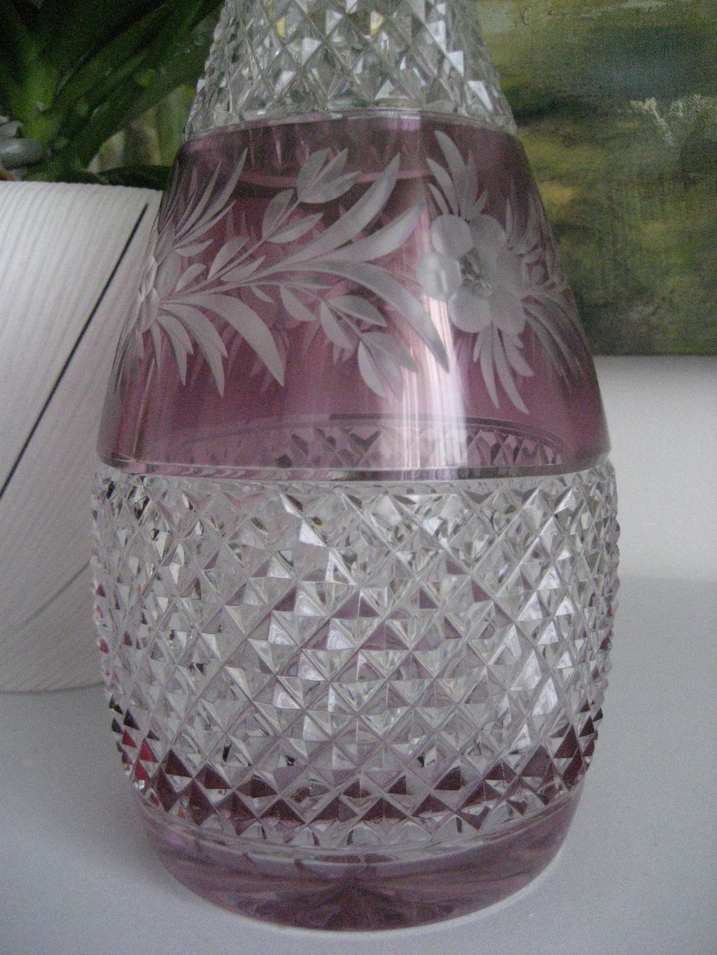 Caraffe: Alte imposante Kristall Glaskaraffe Karaffe mit Glasschliff – Usato da Rieden SG venduto da severem13 1