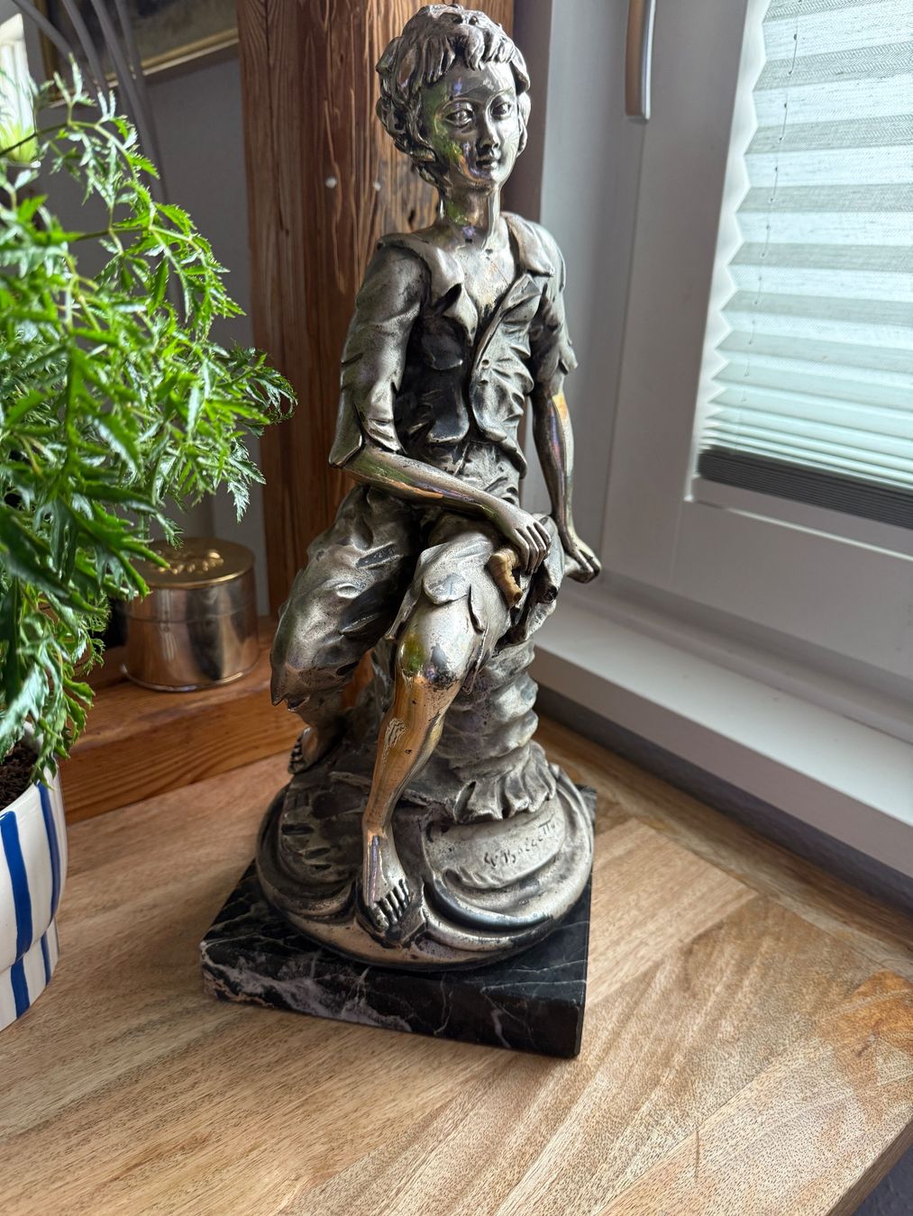 Sculture & Statue: Antike versilberte Figur G. Bozzetto – Usato da Dielsdorf venduto da bambus1
