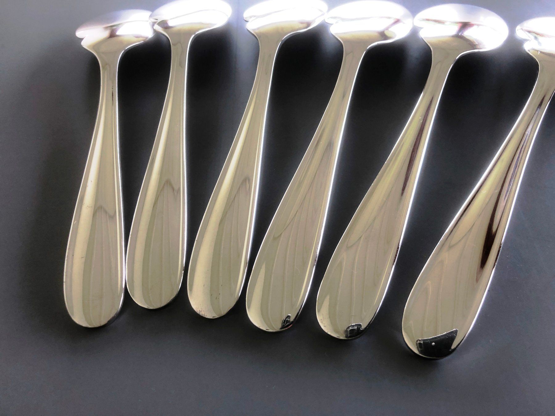 Christofle Cucchiai: 6x Gourmetlöffel Christofle versilbert – Usato da Basel venduto da Tiabeanie 6