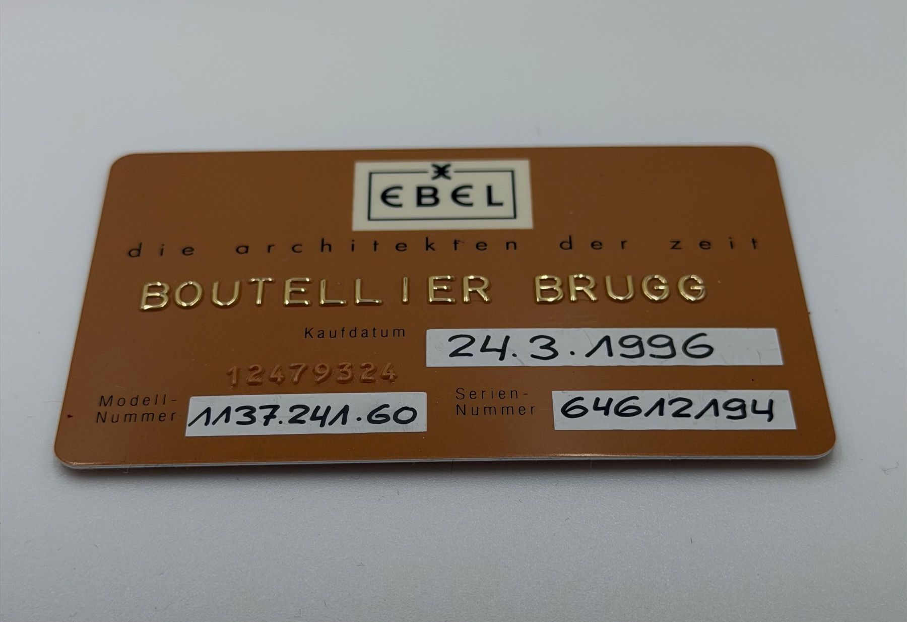 Ebel Orologi: Ebel Le Modulor Chronograph Full Set 1995, mit Historie – Usato da Wil SG venduto da rappwatches 7