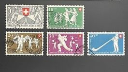 1951 PP 600 Jahre Zürich, Volksspiele Satz ʘ B51 - B55