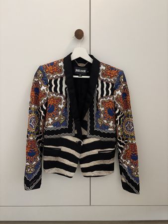 Rare Blazer Just Cavalli patterned multi-coloured size 4
