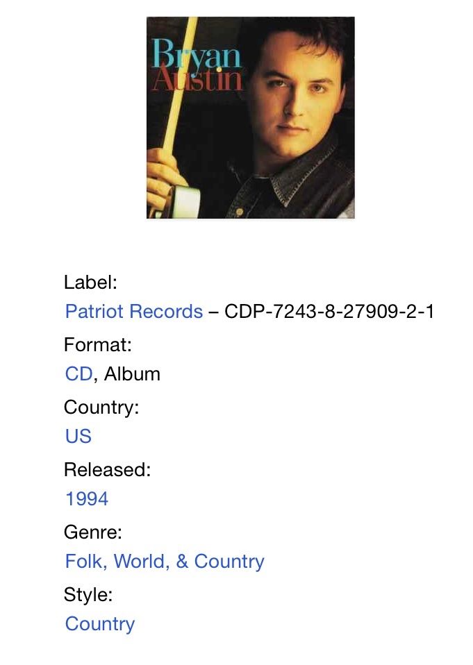 CDs: Bryan Austin CD Country USA – Gebraucht aus Luzern von Lycka 2